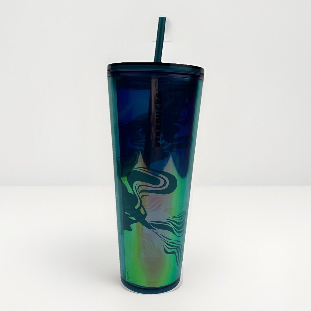 Starbucks 2023 Blue Holographic Glacier Dichronic Siren Core Tumbler